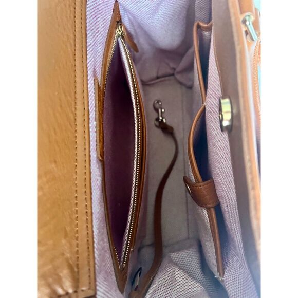 Dooney & Bourke Tan Janine Satchel Tote / Crossbody - Picture 10 of 14